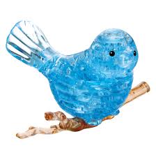 Play and Learn Jigsaw Play & Learn 3D Crystal Puzzle – Blue Bird, 48 Pieces