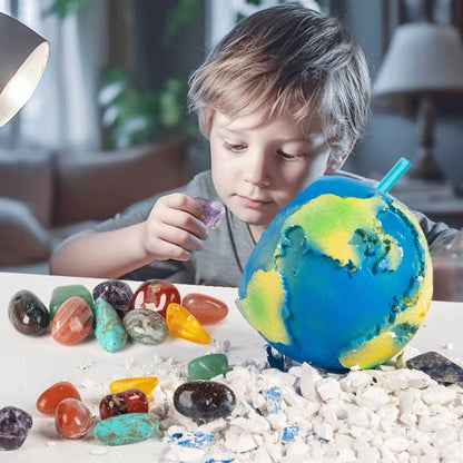 Play N Learn STEAM Planet Exploration & Excavation Crystal Gem Kit | Geology & Planetary Science