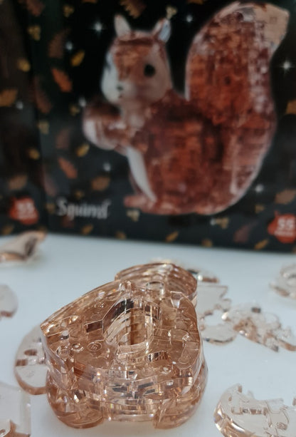 Play N Learn 3D Crystal Puzzle Squirrel | Woodland Animal Brain Teaser