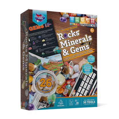 Play N Learn Big Bang Science Discover Minerals, Rocks & Gems Kit | STEM Geology