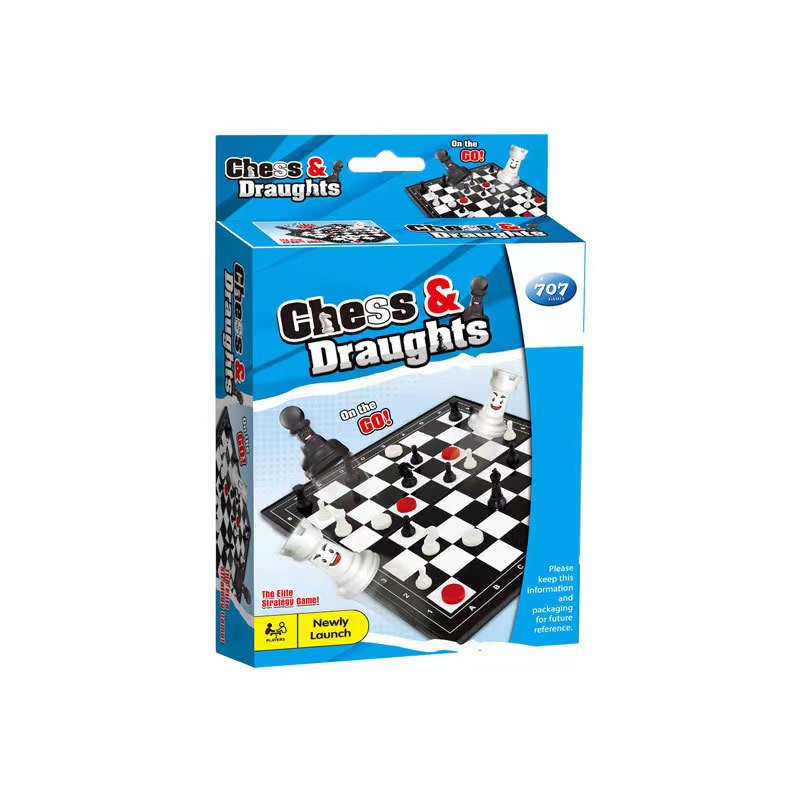 Board Game 707 Chess and Draughts Family Fun