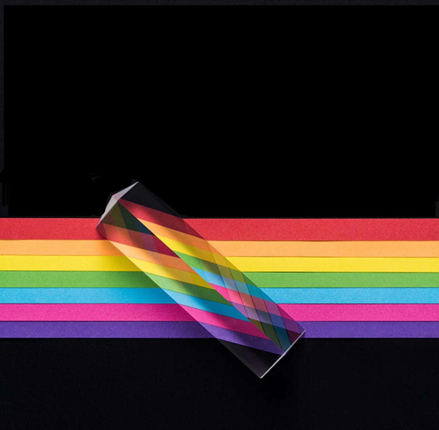 Clear Acrylic Triangular Prism for Experiments on Light Reflection