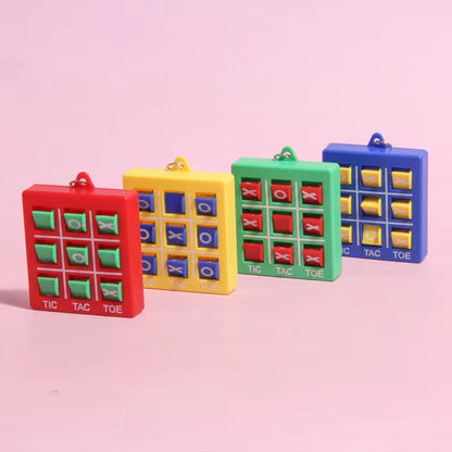 Play N Learn Brain Teaser Tic Tac Toe Keychain | Portable Party Gift (Random Colour) 1 Piece