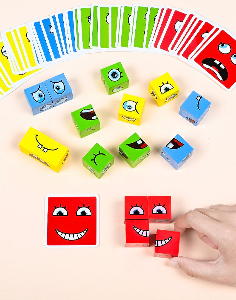 Emoji Face Changing Block Cube Game for Kids