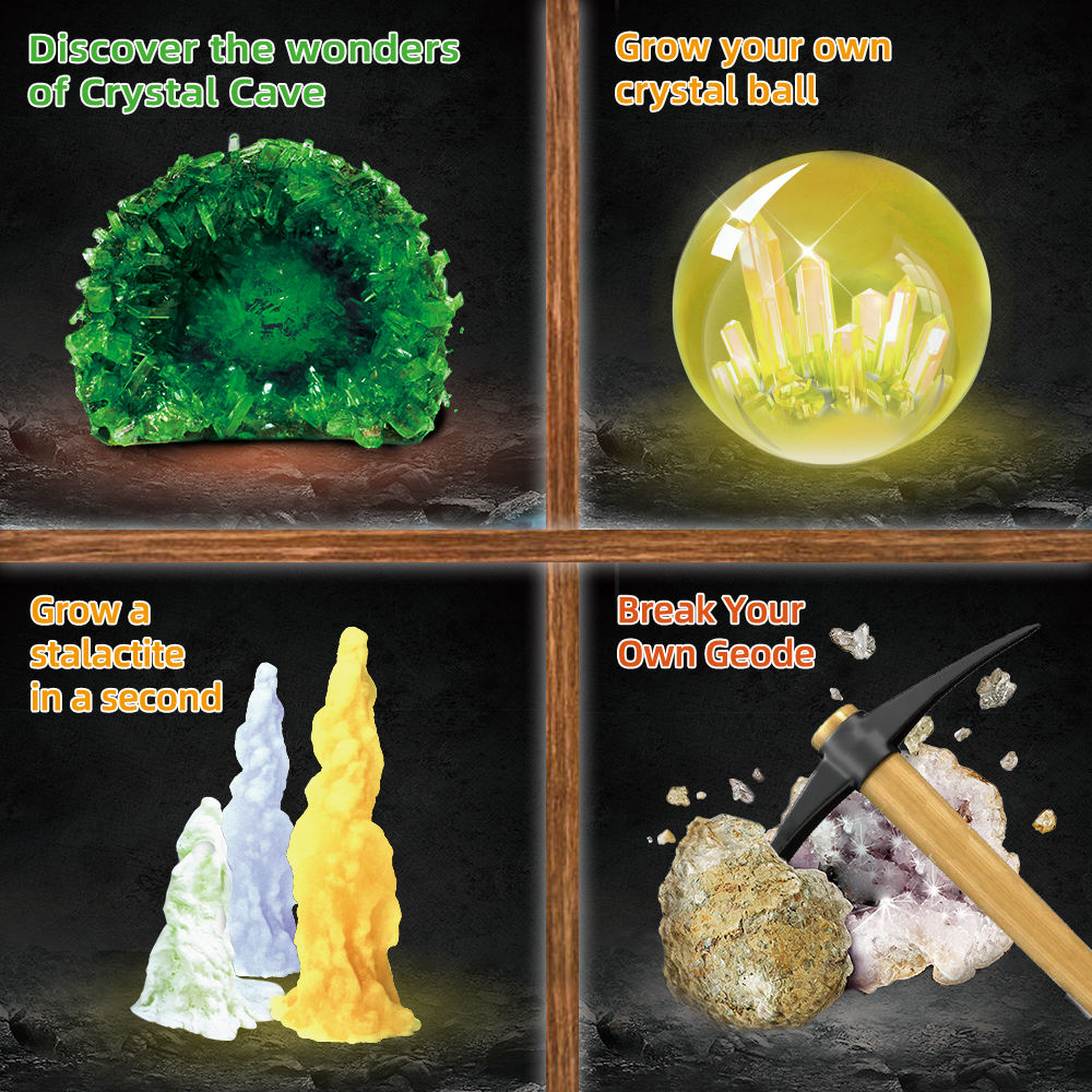 STEM Big Bang Science Crystal Cave Adventure and Explore Geology Science Kit for Kids