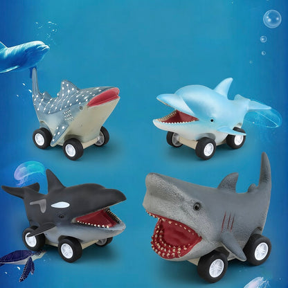 Play N Learn Pull Back Shark Cars | Sea Creature Toy for Kids