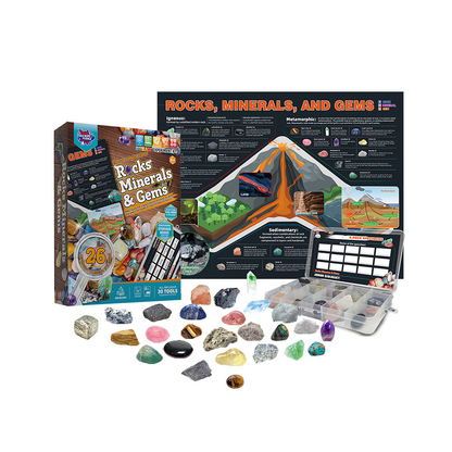Play N Learn Big Bang Science Discover Minerals, Rocks & Gems Kit | STEM Geology