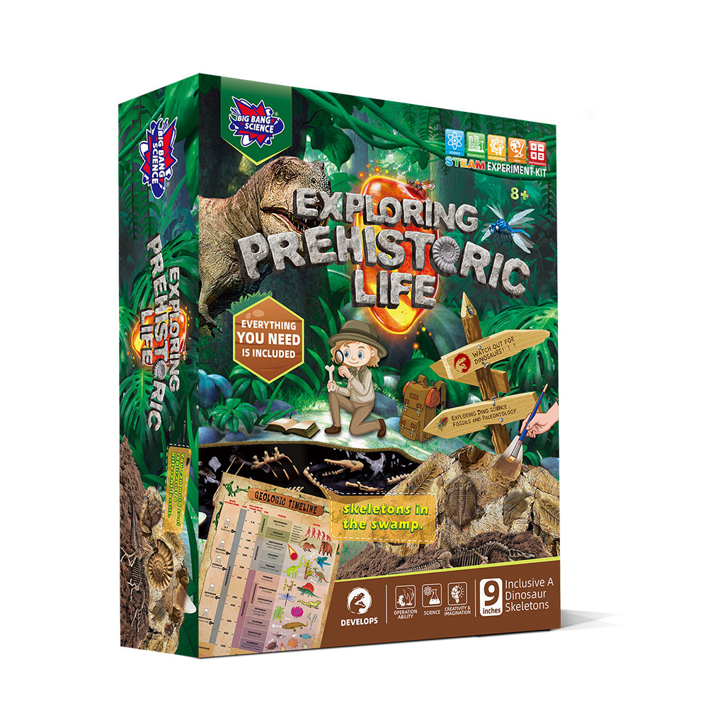 STEM Big Bang Science Exploring Prehistoric Life Dinosaur Fossil Excavation Kit for Kids
