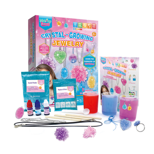 STEM Big Bang Science Craft and Create Crystal Growing Jewelry Kit for Kids