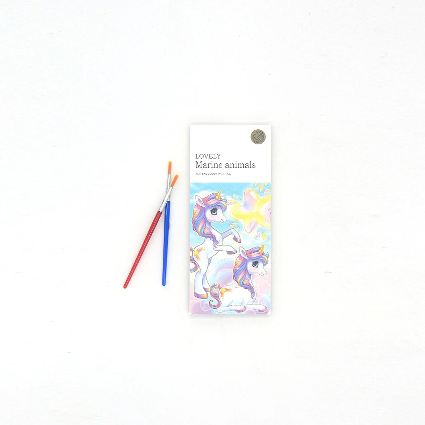 Kids Art Watercolour Painting Book with Paint and Brush for Kids