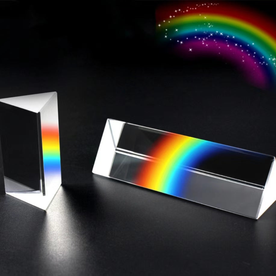 Clear Acrylic Triangular Prism for Experiments on Light Reflection