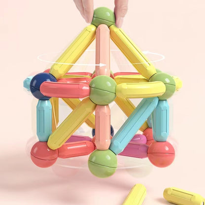 Play N Learn Magnetic Building Block Tiles | STEM Construction Toy for Kids