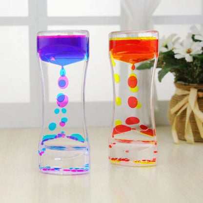 Play N Learn Rainbow Watery Hourglass Liquid Motion Timer | Desk Toy for Adults and Kids