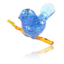 Play and Learn Jigsaw Play & Learn 3D Crystal Puzzle – Blue Bird, 48 Pieces
