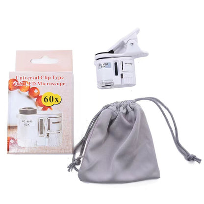 Play N Learn Pocket Microscope 60X | Handheld Mini Microscope with LED & UV Light
