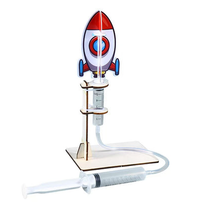 Play N Learn STEM Air Powered Rocket Launcher Science Kit for Kids | Physics Experiments
