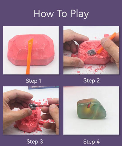 Play N Learn Dig A Gem Excavation Kit | Gemstone Discovery Party Gift