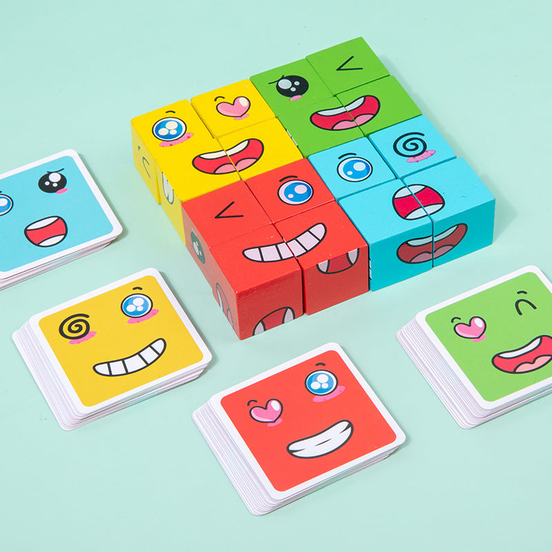 Emoji Face Changing Block Cube Game for Kids