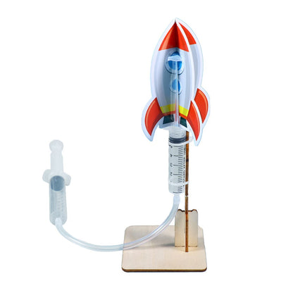 Play N Learn STEM Air Powered Rocket Launcher Science Kit for Kids | Physics Experiments
