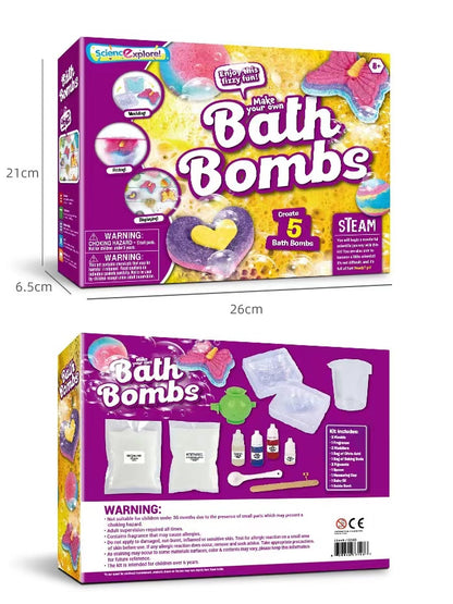 Play N Learn Science Explore Make Your Own Bath Bombs Kit | STEAM Self-Care Science Activity