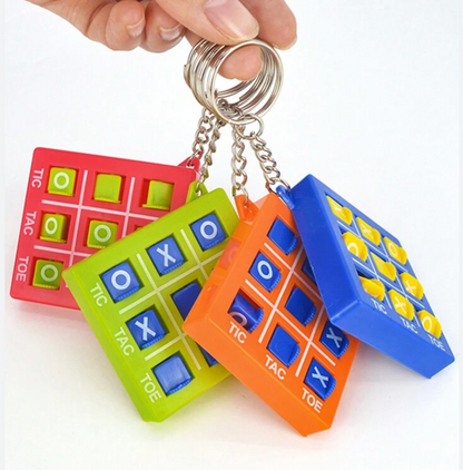 Play N Learn Brain Teaser Tic Tac Toe Keychain | Portable Party Gift (Random Colour) 1 Piece