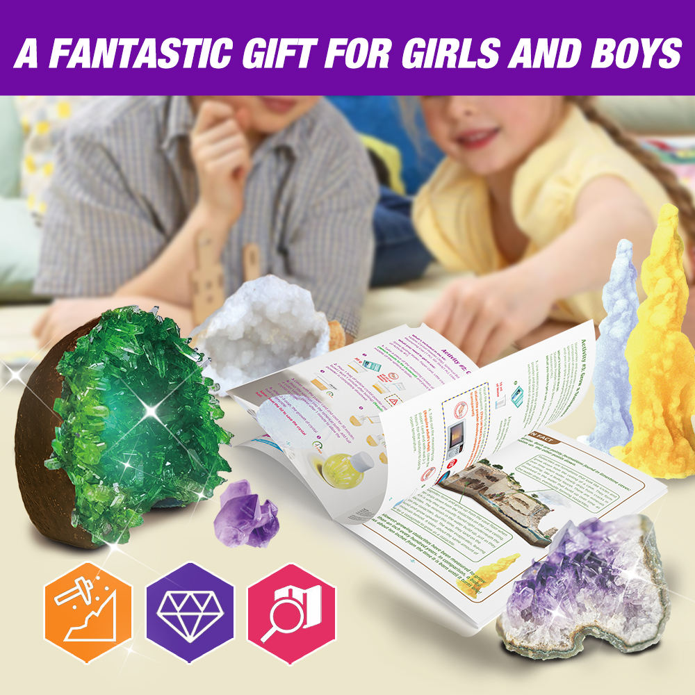 STEM Big Bang Science Crystal Cave Adventure and Explore Geology Science Kit for Kids