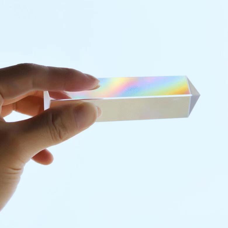 Clear Acrylic Triangular Prism for Experiments on Light Reflection