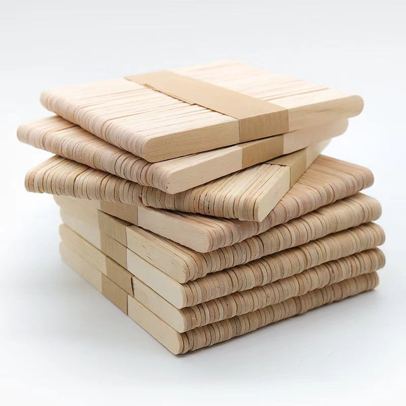 Wooden Ice Cream Sticks Popsicle For Multipurpose Uses ( 50pcs A Set )
