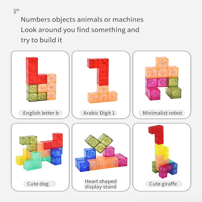 Play N Learn Magnetic 3D Tangram Cube