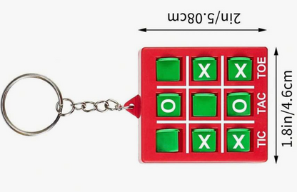 Play N Learn Brain Teaser Tic Tac Toe Keychain | Portable Party Gift (Random Colour) 1 Piece