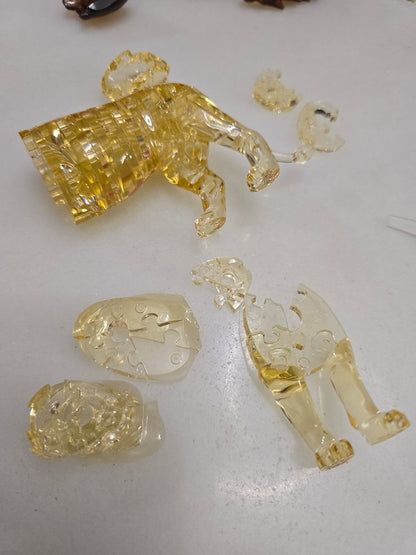 Play N Learn 3D Crystal Puzzle Lion and Cub | Parent & Baby Gift Set