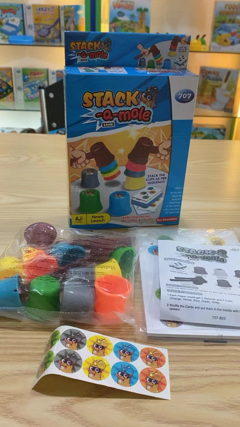 Board Game 707 Stack A Mole Family Fun