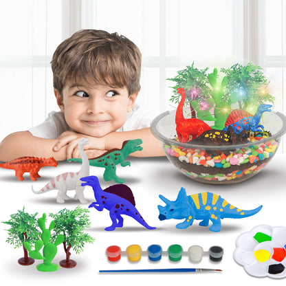 Play N Learn Dinosaur Garden DIY Kit for Kids | STEAM Craft & Growing Activity