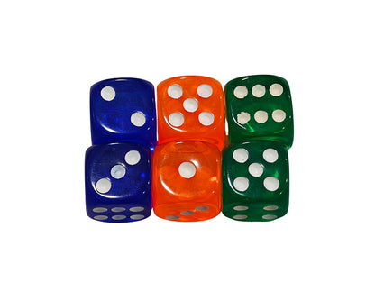 Play N Learn Coloured Dice | Games Set of 6, Random Colours