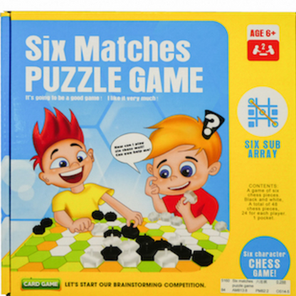 Play N Learn Six Matches Puzzle Board Game | 2-Player Strategy & Math Skills Game