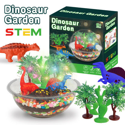 Play N Learn Dinosaur Garden DIY Kit for Kids | STEAM Craft & Growing Activity