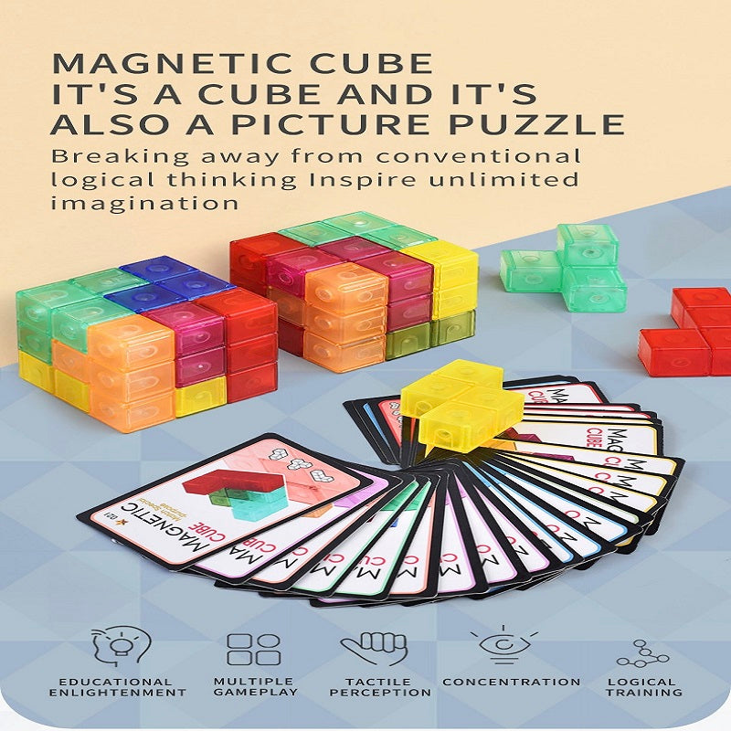Play N Learn Magnetic 3D Tangram Cube