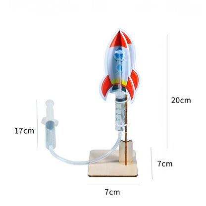 Play N Learn STEM Air Powered Rocket Launcher Science Kit for Kids | Physics Experiments
