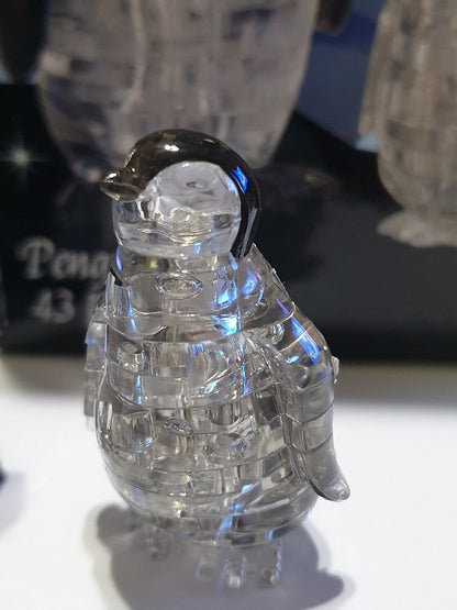 Play N Learn 3D Crystal Puzzle Penguin Mummy & Baby Gift Set | Jigsaw Brain Teaser & Display Gift