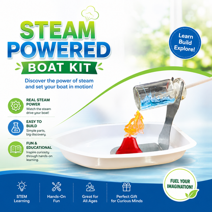 Play N Learn Steam Powered Boat Kit | STEM Heat Energy Science Experiment