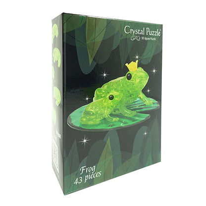 Play N Learn 3D Crystal Puzzle Frog Mummy & Baby Gift Set | Jigsaw Brain Teaser & Display Gift
