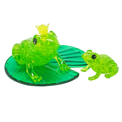Play N Learn 3D Crystal Puzzle Frog Mummy & Baby Gift Set | Jigsaw Brain Teaser & Display Gift