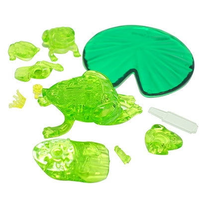 Play N Learn 3D Crystal Puzzle Frog Mummy & Baby Gift Set | Jigsaw Brain Teaser & Display Gift