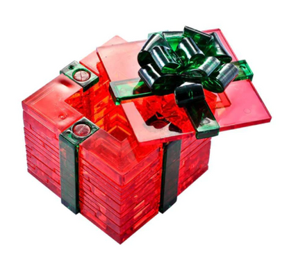 Play N Learn 3D Crystal Christmas Gift Box | Festive Puzzle Building & Spatial Skills