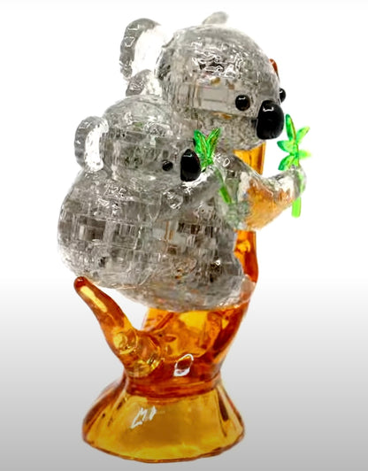 Play N Learn 3D Crystal Puzzle Koala & Baby Gift Set | STEM Jigsaw Brain Teaser