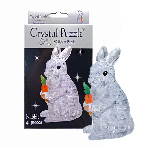 Jigsaw Puzzle Play N Learn 3D Crystal Puzzle Rabbit Clear/ Brown