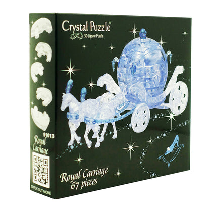 Play N Learn 3D Crystal Royal Carriage Blue | Jigsaw Puzzle Building & Spatial Skills