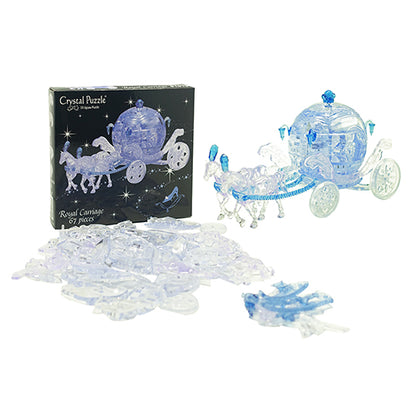 Play N Learn 3D Crystal Royal Carriage Blue | Jigsaw Puzzle Building & Spatial Skills