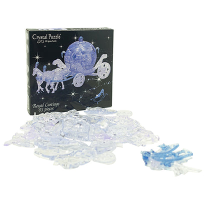 Play N Learn 3D Crystal Royal Carriage Blue | Jigsaw Puzzle Building & Spatial Skills