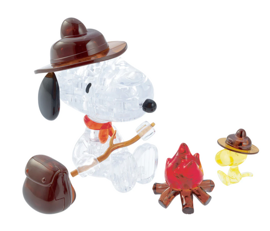 Jigsaw Play and Learn 3D Crystal Puzzle Peanuts Snoopy Camping